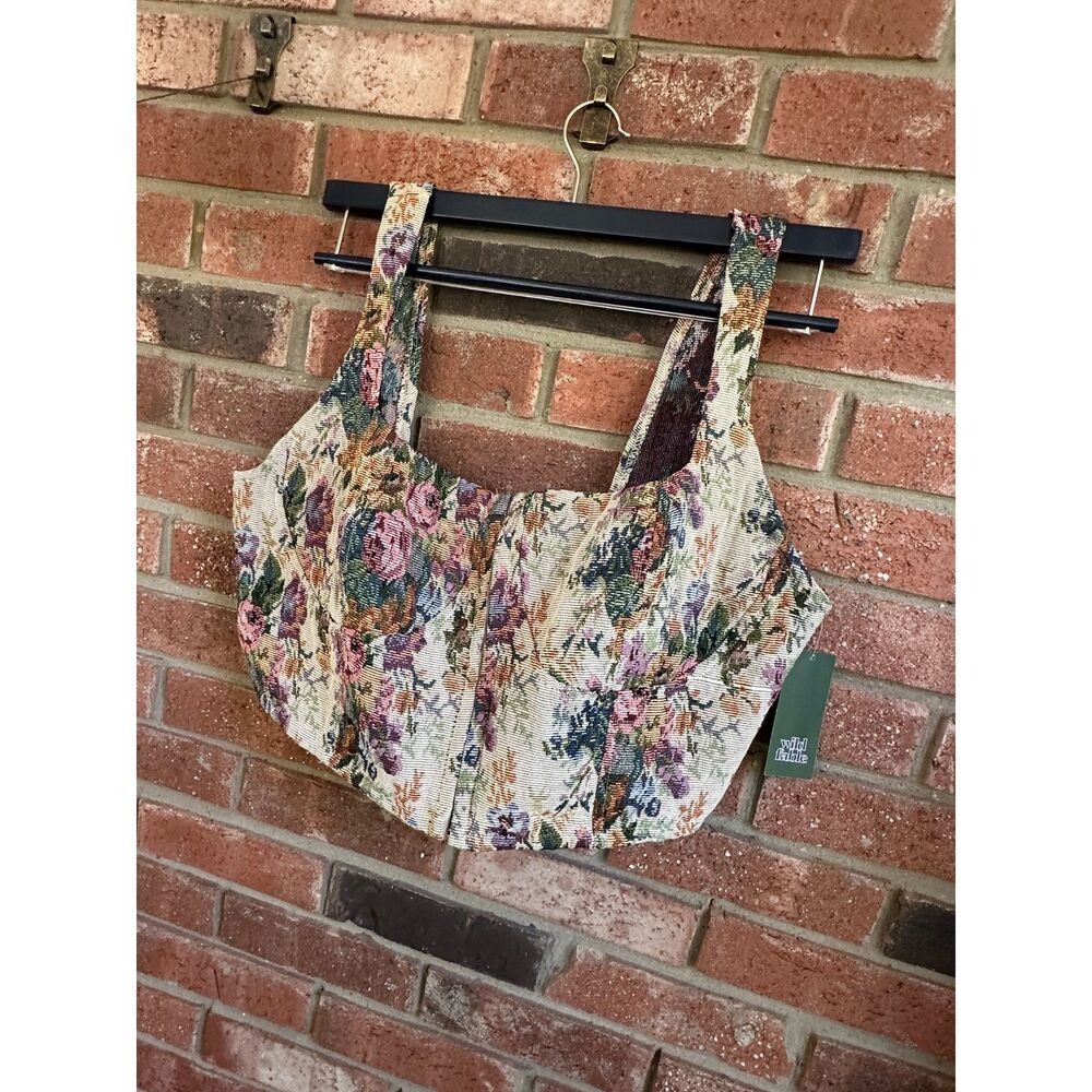 NWT Wild Fable corset crop top with front hook closures - Size XXL